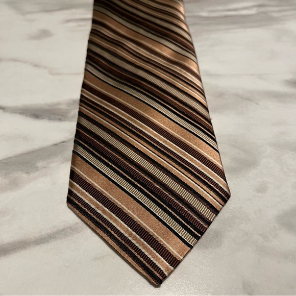 JOE Joseph Abboud 100% Silk Striped Woven Tie - Picture 5 of 5
